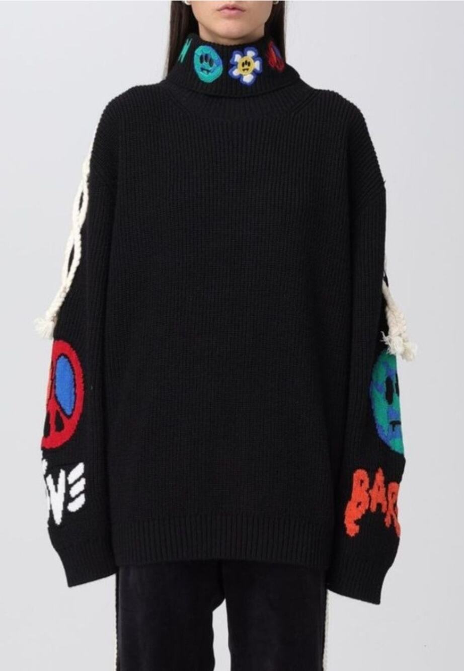 Barrow Logo-Embroidered Wool-Blend Jumper Sweater Unisex Size Small NWT